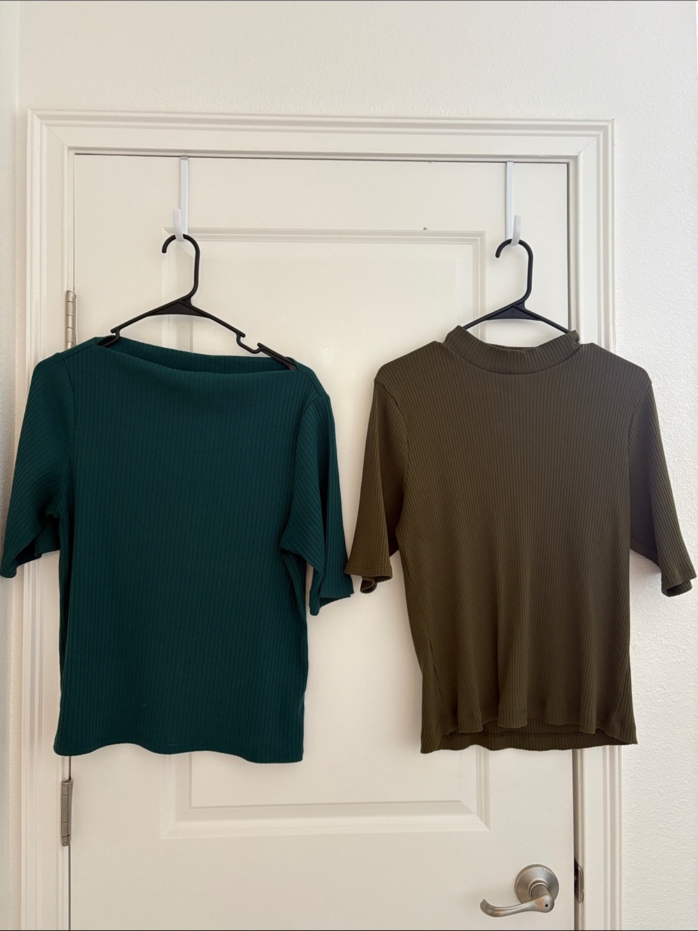 Women’s Ribbed Quarter -Sleeve Top - 🔝 Teal and Olive